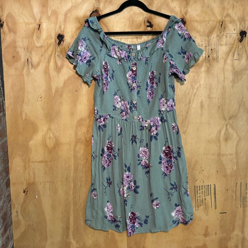 Floral Green Dress